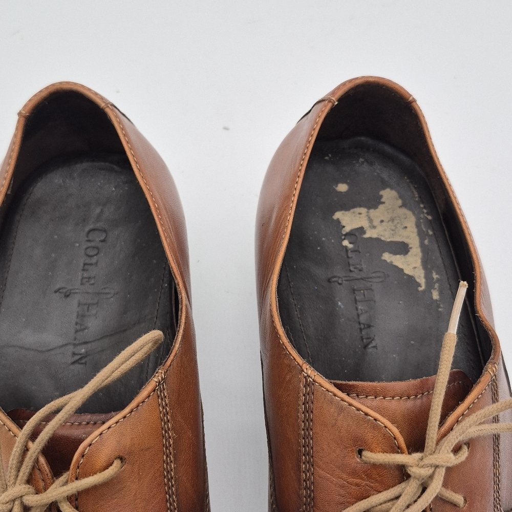 Cole Haan Jefferson Grand Cap Toe Oxford Mens Size 11.5 Shoe Brown Dress Leather - Picture 3 of 10